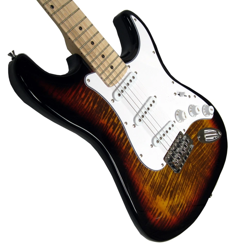 Knaller Elektrogitarre Sunburst Flammed - Ahorn Fingerboard E Gitarre St7fl FL