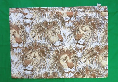 Sábana bajera plana vintage años 70 león doble safari África India gato salvaje Foto 1 de 2
