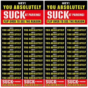 50 X Bad Parking Business Cards Funny Art Novelty Prank Jokes Pop Culture Cars - Picture 1 of 12