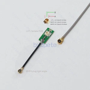 IPX IPX1 U.FL UFL Male on PCB to WFL IPX4 MHF4 female 1.13mm Pigtail Coax Cable - Picture 1 of 11