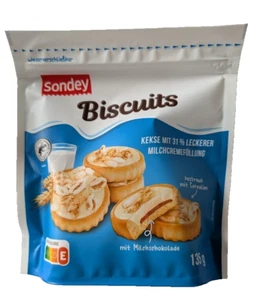Sondey Biscuits with Milk Cream Filling 135g New from Germany - Picture 1 of 3
