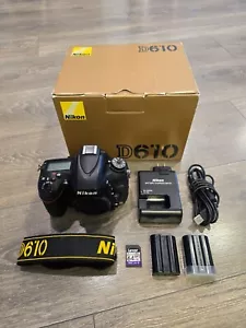 Nikon D610 24.3MP DSLR Camera Body + 2 Batteries + 64GB - Shutter Count - 35684 - Picture 1 of 10