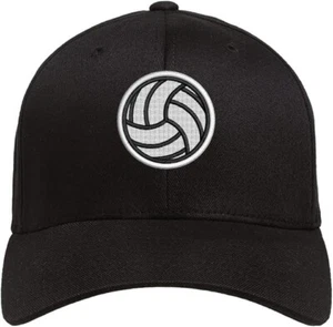 Nuevo 2PK Unisex Voleibol Correa Sombrero Negro Talla Única Ajustable Espalda Envío Rápido - Imagen 1 de 3