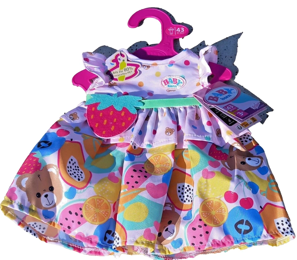 ZAPF CREATION ZAPF 838303 BABY born® Kleid Früchte 43cm /neu