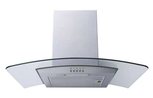 Prima Wall Mounted Curved Glass Extractor 90cm - Stainless Steel. Model:PRCGH012 - Picture 1 of 1