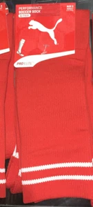Puma Pro Elite Performance Fußball Socken - Rot Größe 3 Erwachsene NEU - Bild 1 von 3