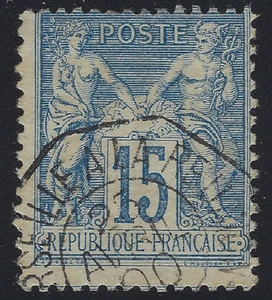 DIV-18-5-4: Achteckiger Seestempel Marseille auf La Réunion auf Nr. 90 - Bild 1 von 1