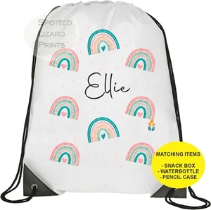 Bolso con cordón arco iris personalizado para niños bolsa de natación arco iris - Imagen 1 de 4