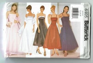 Butterick Sewing Pattern 6405 Dress Stole Formal Misses Petite Size 12-16 - Picture 1 of 2