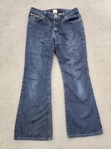 Cavin Klein Jeans Womens 9 Flare Dark Wash Mid Rise All Cotton Denim - Picture 1 of 13