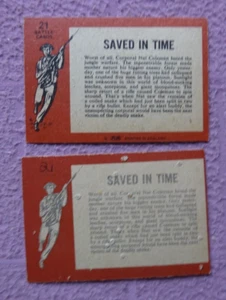A & BC GUM - BATTLE CARDS #21 - 2 VERSIONS UN NUMBERED & NUMBERED - Picture 1 of 2
