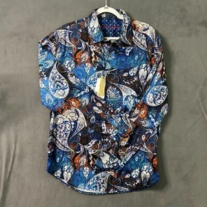 Robert Graham geometrisches Blumenmuster Paisley Herren XL mehrfarbig klassische Passform - Bild 1 von 7