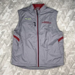Reebok Arizona Cardinals Men XL Windbreaker Full Zip Solar Vest Fleece Lined NFL - Picture 1 of 17