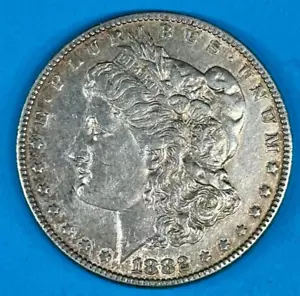 1882-P Morgan Silver Dollar Grade MOLTO BUONO/BENE Silver Morgan Dollar Coin #M357 - Foto 1 di 5