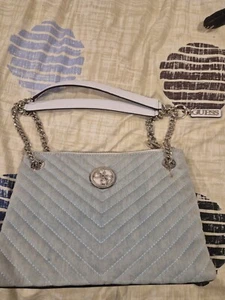 Guess Blue Denim Bag 5 Pockets Cute Prep - Picture 1 of 8