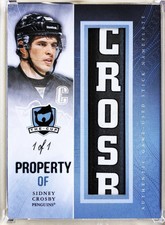 2011/2012 The Cup Property Of Sidney Crosby 1/1 Upper Deck Stick Nameplate