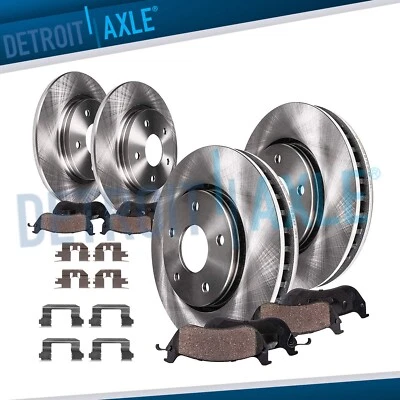 Front & Rear Disc Rotors+ Ceramic Brake Pads Kit for 2009 2010 - 2014 Acura TL - Image 1 of 4