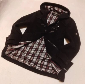 BURBERRY BLACK LABEL Men's duffel coat Black Asian fit M US size M - Picture 1 of 7