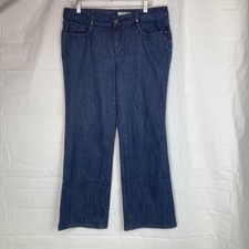 DKNY Jeans East Village Jean Womens Size 16 Straight Leg Blue Mid-High Waist