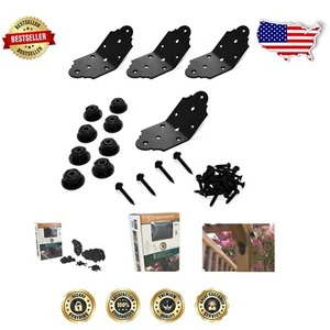 Durable Powder Coated Steel 4" Angle Brackets - Perfect for Railing & Fencing - Picture 1 of 6