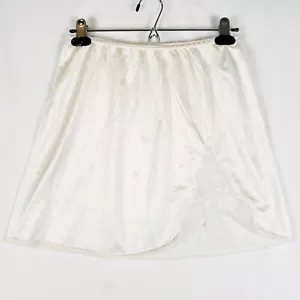 Vintage Warners Nylon Halbslip Damen Medium perfektes Maß elfenbein Oberschenkelschlitz - Bild 1 von 11