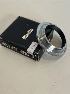 Minolta Reverse Ring II 55mm close up lens adapter New In Box Vintage Camera ACC - Bild 1 von 11