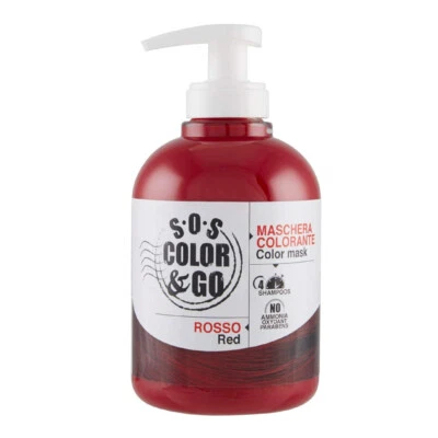 Maschera Colorante Per Capelli Rosso Nutriente Alama SOS Color e Go 300ml - Immagine 1 di 2