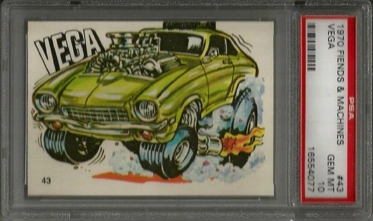 1970 Donruss Fiends & Machines #43 "Vega" PSA 10 GEM MINT Non-sport Card - Image 1 of 1
