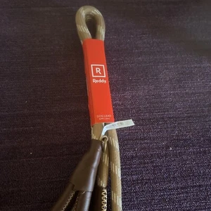 REDDY DOG Leash   -burgundy /Brown Leather, Quality Handle Rope Leash 6ft ! - Picture 1 of 5