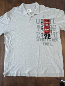 Camisa Polo ECKO UNLTD Para Hombres 3XB Gris Gráfico Bordado Logo - Imagen 1 de 10
