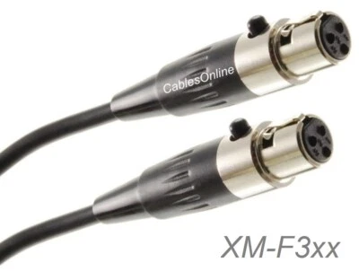 CABLESONLINE Mini XLR 3-Pin Female to Mini XLR 3-Pin Female Pro Audio Cable