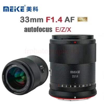Lente retrato Meike 33 mm F1.4 enfoque automático APS-C para montaje Fuji XF Sony E Nikon Z  Foto 1 de 4