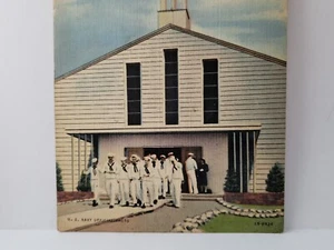 Postkarte Marine Matrosen Royce Memorial Kapelle Marineausbildungszentrum Sampson NY - Bild 1 von 2