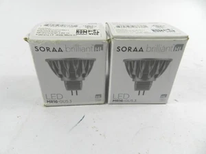 LOT (2) SORAA MR16-GU5.3 BRILLIANT HL LED NEW IN BOX B263 - Picture 1 of 4