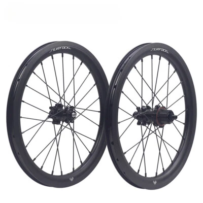 16in Plus 349 Bicycle Wheelset Disc Brake 1-7 Speed for Folding Bike Wheels - Image 1 of 4