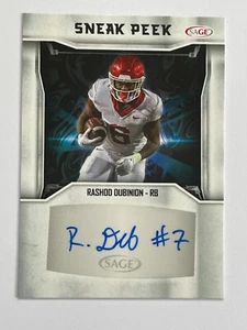 2024 Sage Arkansas Rashod Dubinion Sneak Peak Auto #SPA-RD - Picture 1 of 2