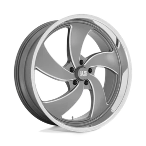 24 Inch Wheel Rim US Mag U133 Desperado Gray Milled 24x9 5x5 +1mm Right New - Picture 1 of 2