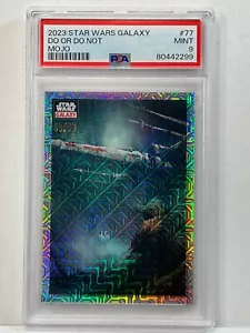 PSA 9 MINT 2023 STAR WARS CHROME GALAXY #77 DO OR DO NOT #/50 MOJO YODA LUKE - Picture 1 of 2