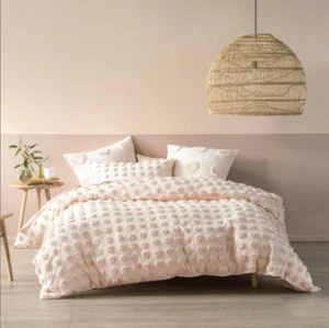 LINEN HOUSE Peach Tufted Spots Haze Duvet Set - Super King Size - Picture 1 of 1