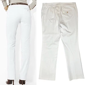 Lauren Ralph Lauren Adelle Stretch Petite Dress Pants Trousers White sz 8P - Picture 1 of 12