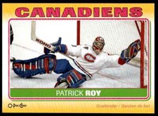 2012-13 O PEE CHEE STICKER Patrick Roy Montreal Canadiens #30 R62