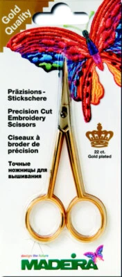 1 Stickschere mit gebogener Spitze von Madeira - Bild 1 von 2