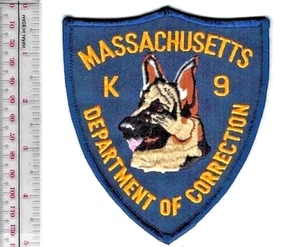 K-9 Policía de Massachusetts Departamento de Corrección Unidad Canina Equipo de Perros Parche Vel ganchos - Imagen 1 de 1