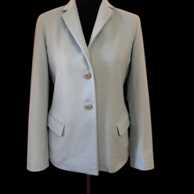 Blazer Traje Chaqueta Dana Buchman Petite Azul 100% Cachemira 2 Botones Talla 4 Foto 1 de 4