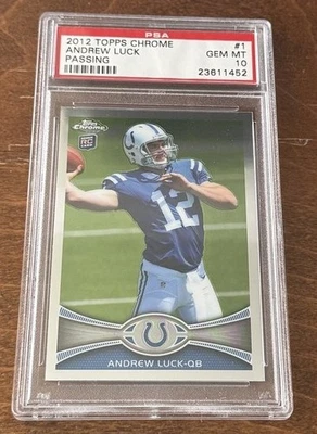 Topps Chrome Andrew Luck #1 Rookie RC 2012 PSA 10 Foto 1 de 2