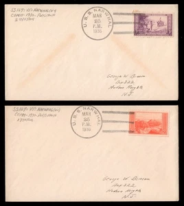 USS NARWHAL V-5 (SS-167) V-BOAT SUBMARINE 1936 Ship Cancel Naval Covers - Picture 1 of 1