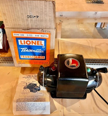 Vintage Lionel ZW 250 Watt Transformer w/ box and instructions-working - Image 1 of 4