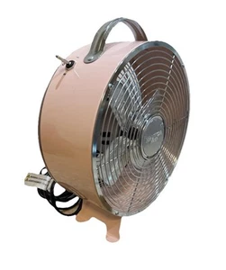 Nautica Home Pink Round Metal Retro Look 2 Speed Quiet 10" Fan EXCELLENT - Picture 1 of 7