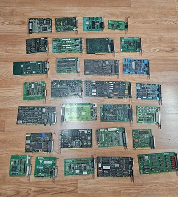 Huge Lot Misc/Random Unknown Proprietary Custom ISA Industrial Controller Cards - Imagem 1 de 4