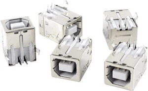 5x CONECTOR USB 2.0 hembra tipo B 90º grados para soldar en PCB DIY REF0049 - Imagen 1 de 1